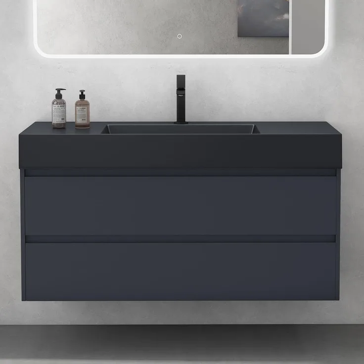 Mai & Mai Badmöbel-Set Badezimmermöbel 120cm Waschbecken Waschtisch mit Unterschrank Deep