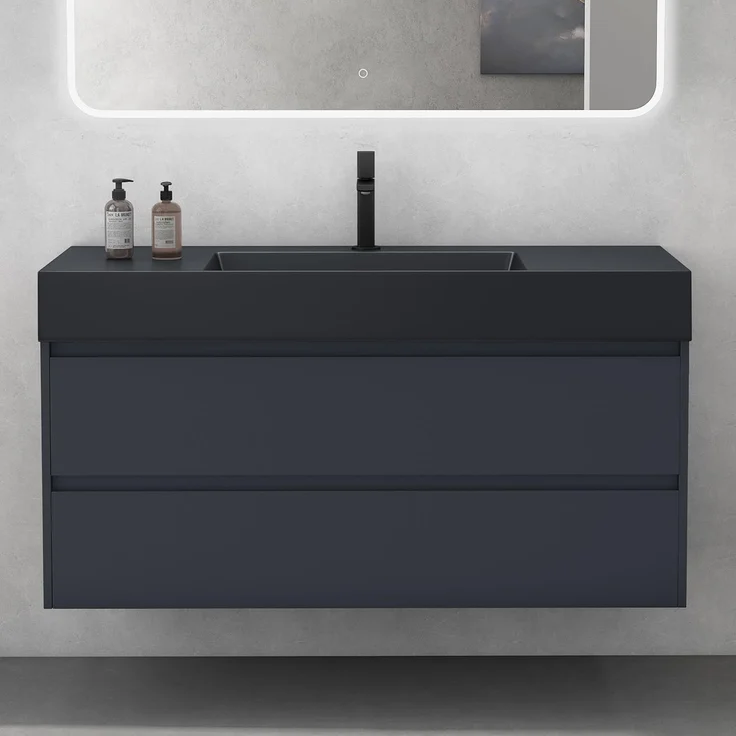 Mai & Mai Badmöbel-Set Badezimmermöbel 120cm Waschbecken Waschtisch mit Unterschrank Deep