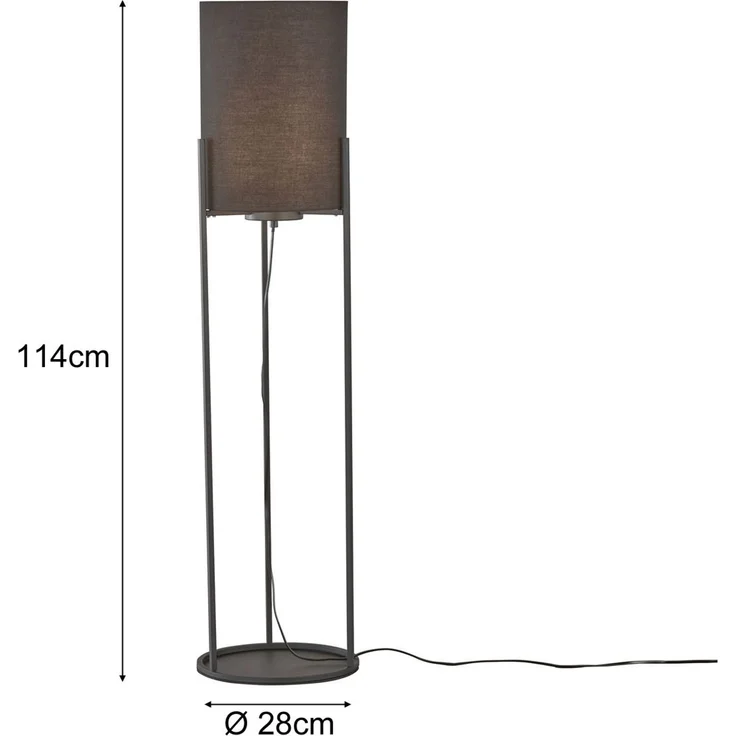 Fischer & Honsel 40460 Stehleuchte Spenzer sandschwarz goldfarben E27 – Bild 4