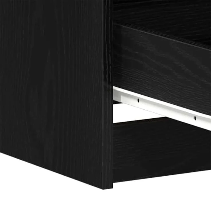 vidaXL Schreibtisch mit Speicher Schwarz Eichen-Optik 140 x 50 x 76 cm 3329284 – Bild 8