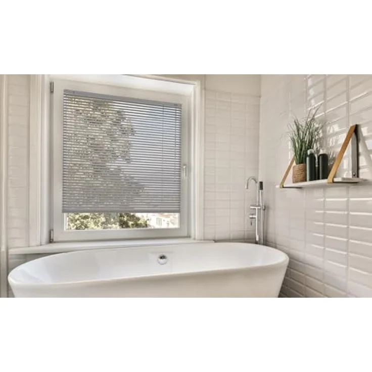 Sonello Jalousie Klemmfix ohne u. mit Bohren 30cm x 100cm Silber Aluminium Jalousette, Klemmfix, Inkl. Halterung für Decken- u. Wandmontage Alu Jalousie Fenster u. Tür, Blickdicht freihängend – Bild 4