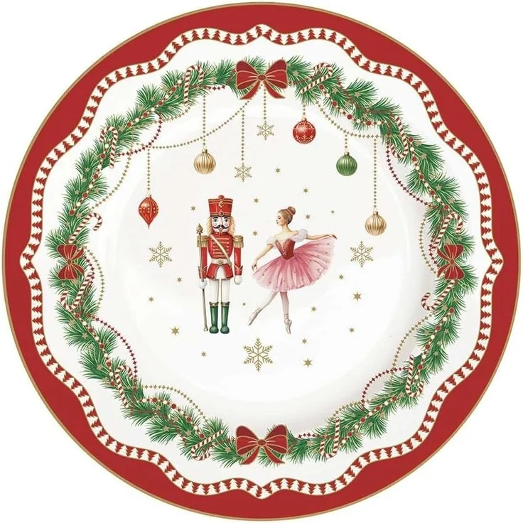 EasyLife Suppenteller Magie de Noel, Handwäsche empfohlen, Weiß, Motiv: Weihnachten – Bild 2