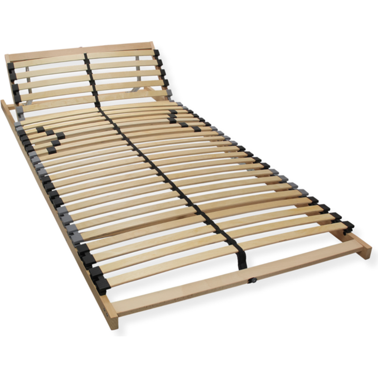 Ergonomisches Lattenrost 140x190, 7-Zonen Lattenrahmen Buche, 28 Federleisten, Kopfteil verstellbar, bis 150 kg, Made in Germany