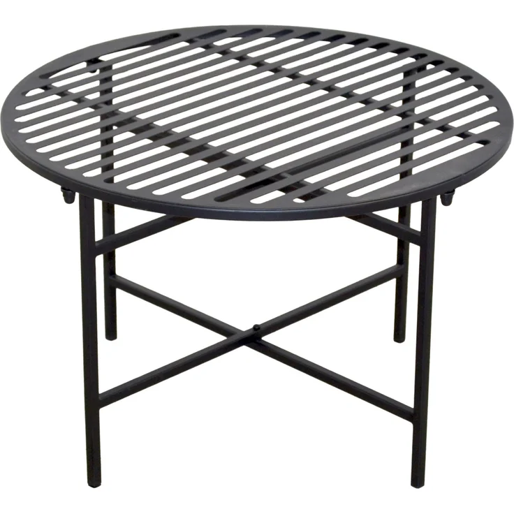 Runder Metall Beistelltisch Ø60cm Schwarz pulverbeschichtet Loungetisch Höhe 40cm – Bild 4