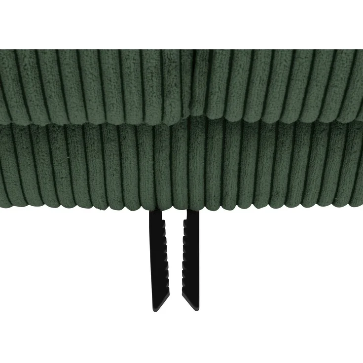 Sofa mit Longchair rechts Kaylynn Cordstoff dunkelgrün – Bild 5