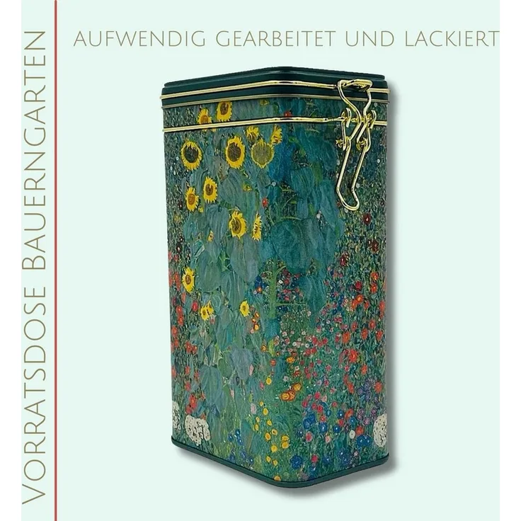 MediMuc Kaffeedose Kaffeedose Bauerngarten, Kaffeedose aufwendig lackiert und geprägt
