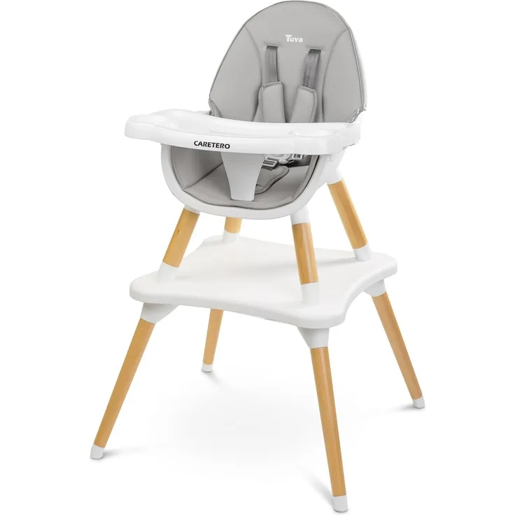 Caretero Feeding chair TUVA 2 in 1 table gray