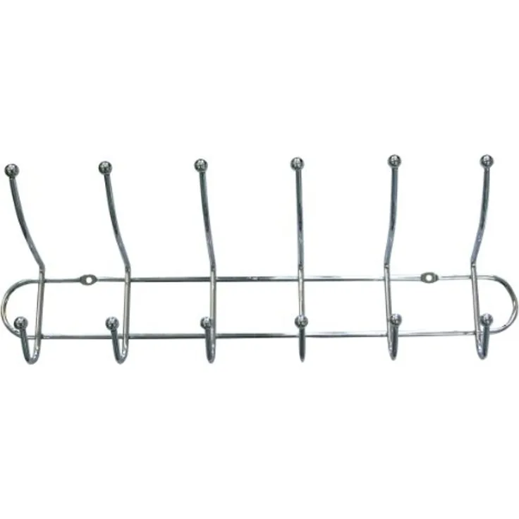 Garderobenleiste verchromt 50cm Wandgarderobe Hakenleiste Kleiderhaken verchromt