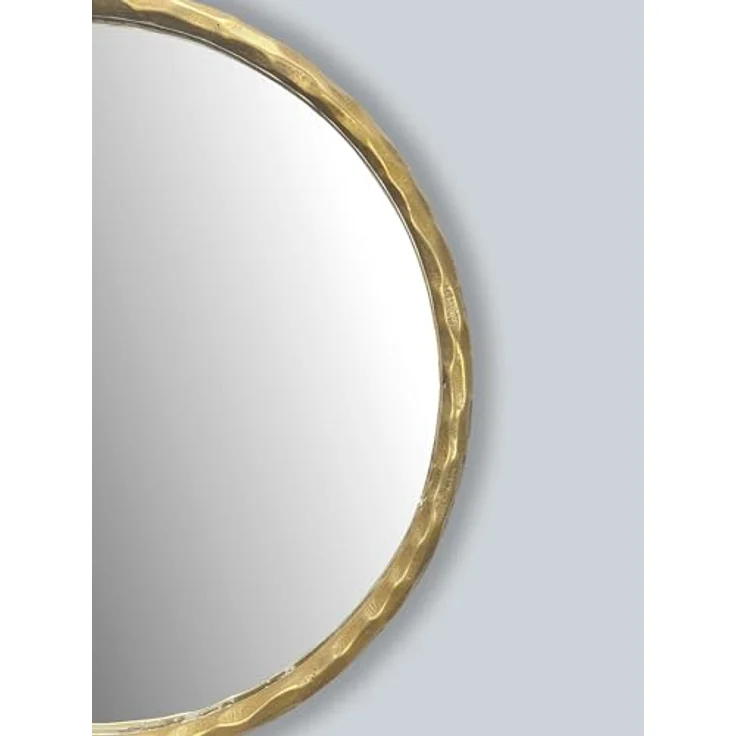 MID.YOU Wandspiegel, rund, gold, Glas, 60x60x4 cm – Bild 5