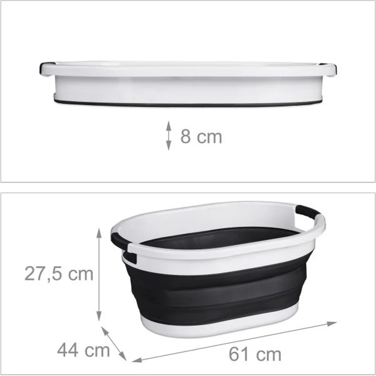 Faltbarer Wäschekorb 36 Liter – Bild 4