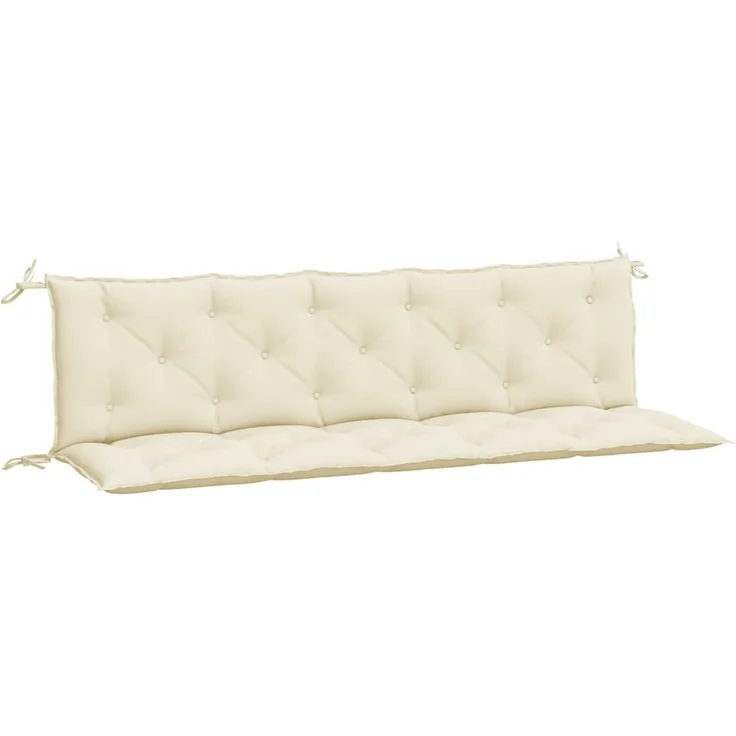 vidaXL Gartenbank-Auflagen 2 Stk. Cremeweiß 180x50x7 cm Oxford-Gewebe 361718 – Bild 1