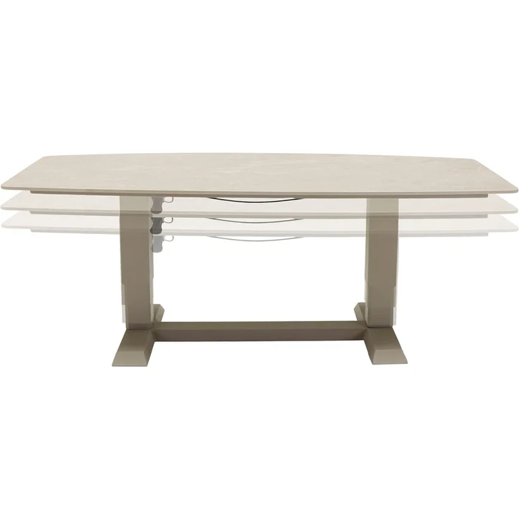Gartentisch Malte Lifttisch Esstisch 180x90 cm Aluminium/sintered stone Taupe – Bild 3