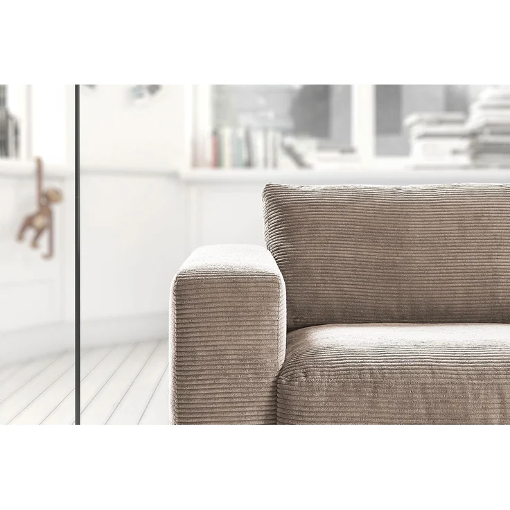 KAWOLA Sofa MADELINE 2-Sitzer Cord taupe 85 x 127 x 230 cm – Bild 6
