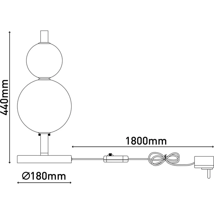 näve LED Tischleuchte NOVA, Dimmfunktion, LED fest integriert, Warmweiß, Dimmbar – Bild 2