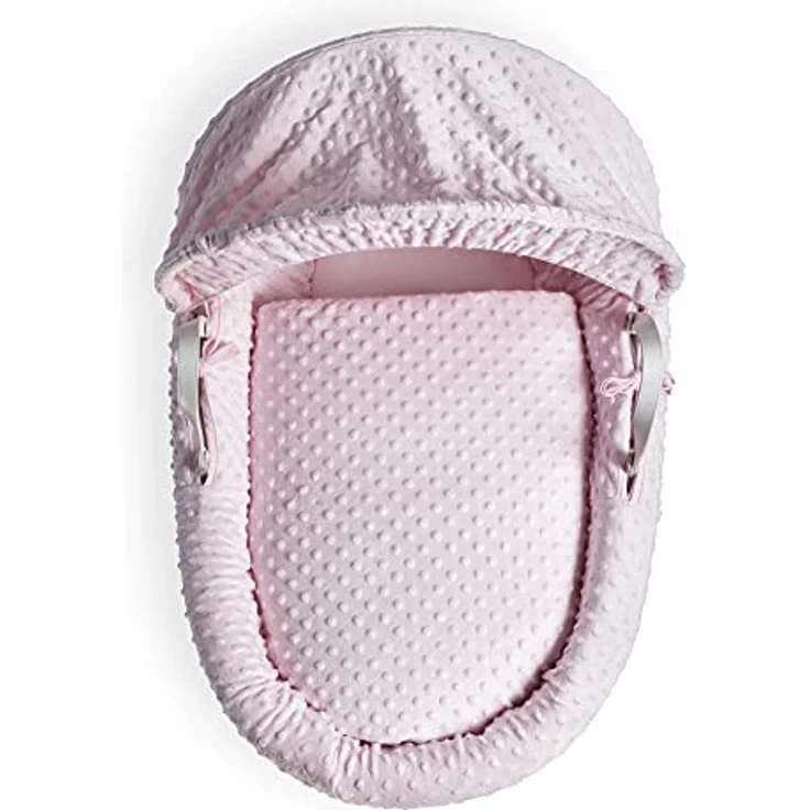 Clair de Lune Dimple Babykorb-Dressing-Set (Korb Nicht im Lieferumfang enthalten) – (Rosa) – Bild 2