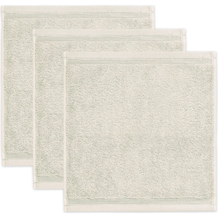 Möve Superwuschel Seiftuch 30x30 cm aus 100% Baumwolle, Nature 3er Set – Bild 1