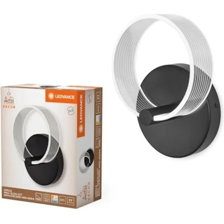 LEDVANCE Decor Circle Wandleuchte 8W Click CCT Schwarz