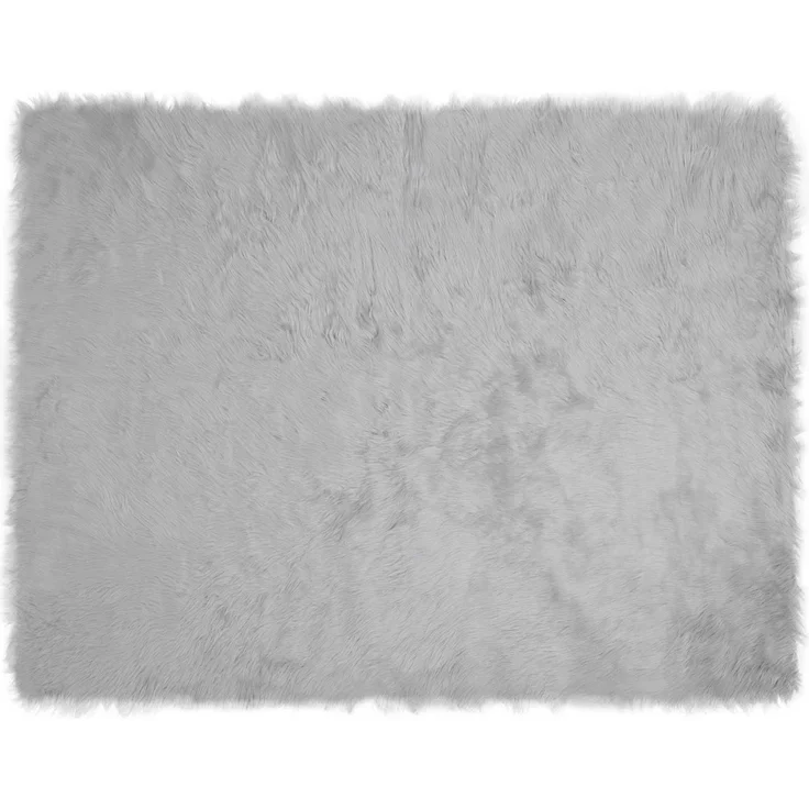 vidaXL Kunstschaffell Teppich Tafalla Grau 240 x 340 cm Polyester 42021530 – Bild 1