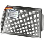 Grillschale Edelstahl für Gasgrill & Holzkohlegrill - 30x40cm | Grillplatte mit Löcher für Grillgemüse Grillzubehör Spülmaschinengeeignet