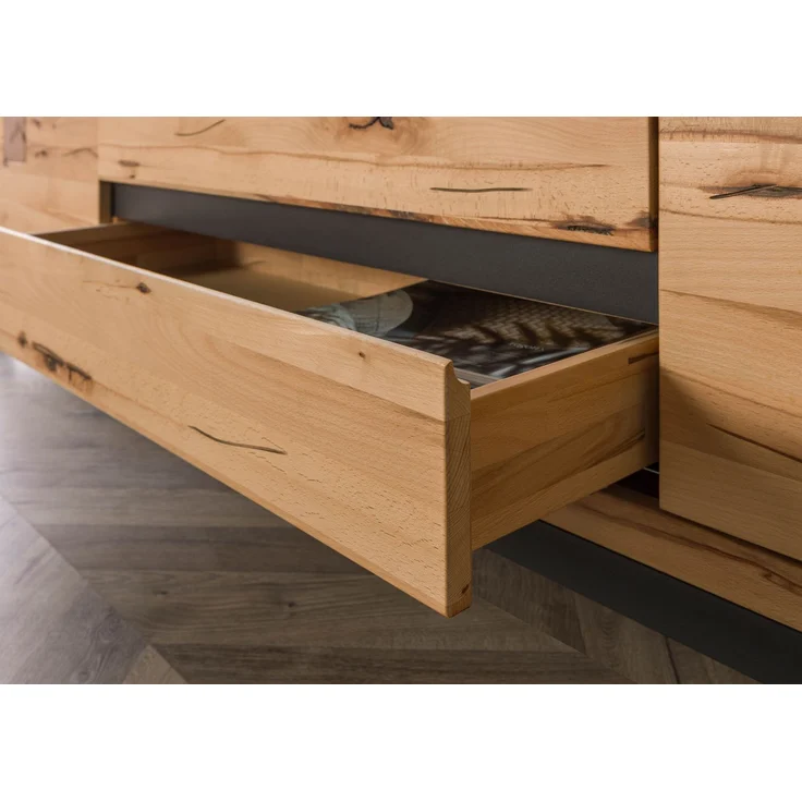 TV-Board Kernbuche 190x40x56 natur geölt VILLANDERS #153 – Bild 5
