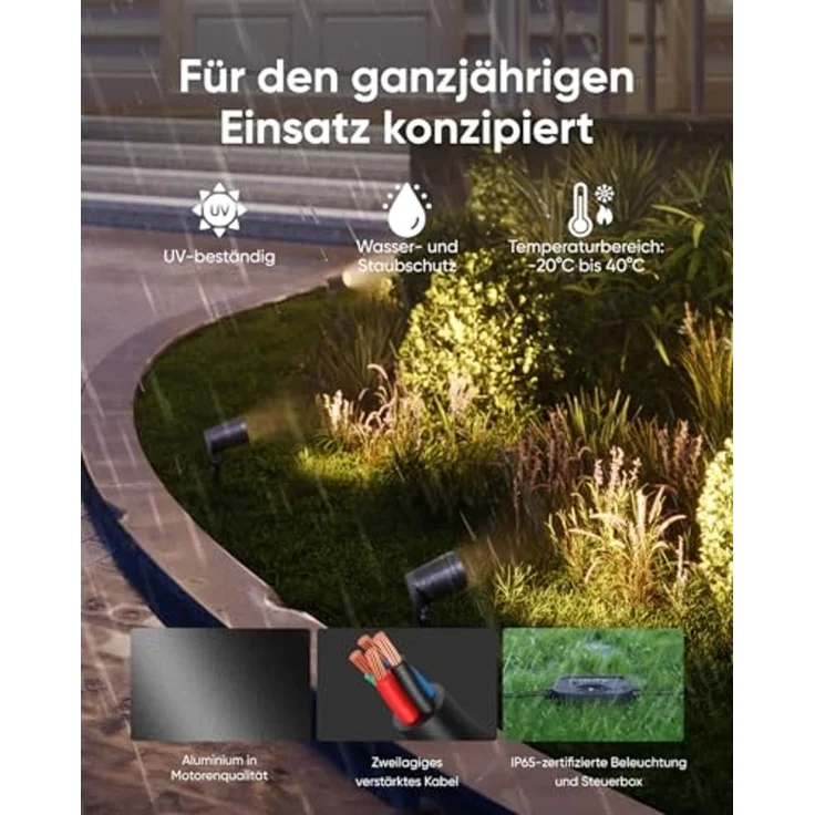 Eufy Outdoor Spot Light E10 (2 pack) Strahler Oberflächenbeleuchtung Nicht austauschbare(s) Leuchtmittel LED – Bild 4