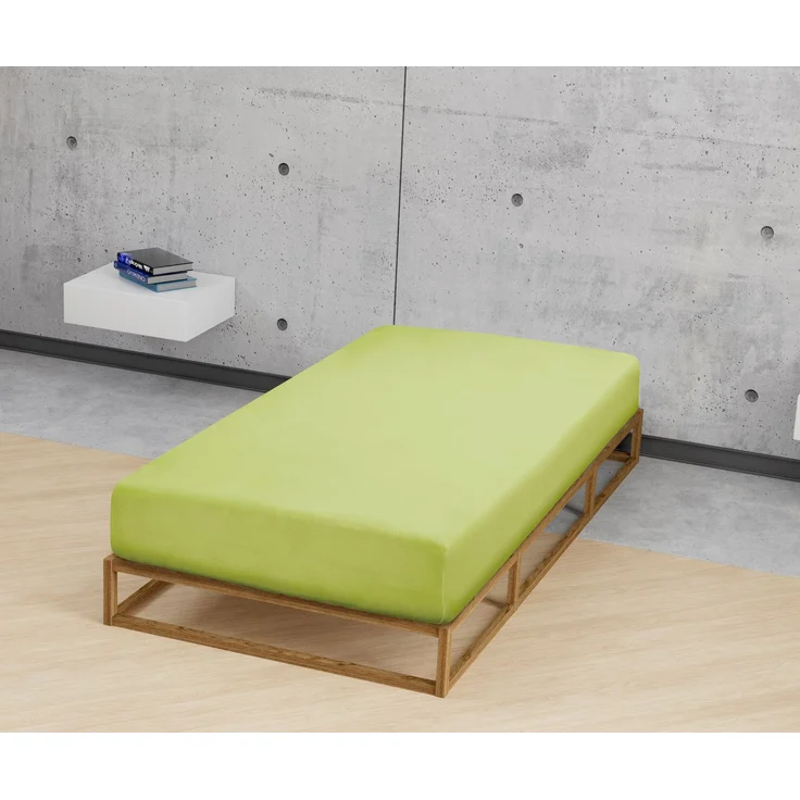 biberna Feinjersey-Spannbetttuch 0077144, apfelgrün, 1x 140x200 cm - 160x200 cm – Bild 3