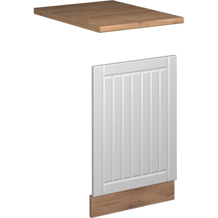 Frontblende Fame-Line Weiß Landhaus/Goldkraft Eiche 45 cm, AP Eiche Vicco – Bild 1
