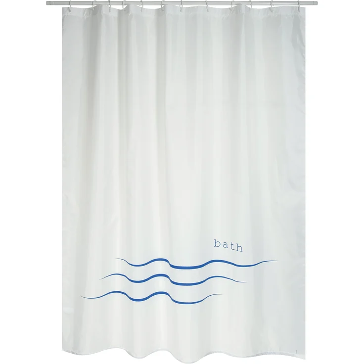 Cotexsa by MSV Premium Anti-Schimmel Textil Duschvorhang - Anti-Bakteriell, waschbar, 100% wasserdicht, mit 12 Duschvorhangringen - Polyester, „Bath “ Weiß 180x200cm – Made in Spain – Bild 6