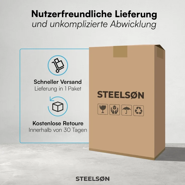 STEELSØN 'Nyria' Schwebeliege mit Sonnenschirm, Hängeliege mit Sitzpolstern, wetterfest, bis 120 kg belastbar, beige – Bild 11