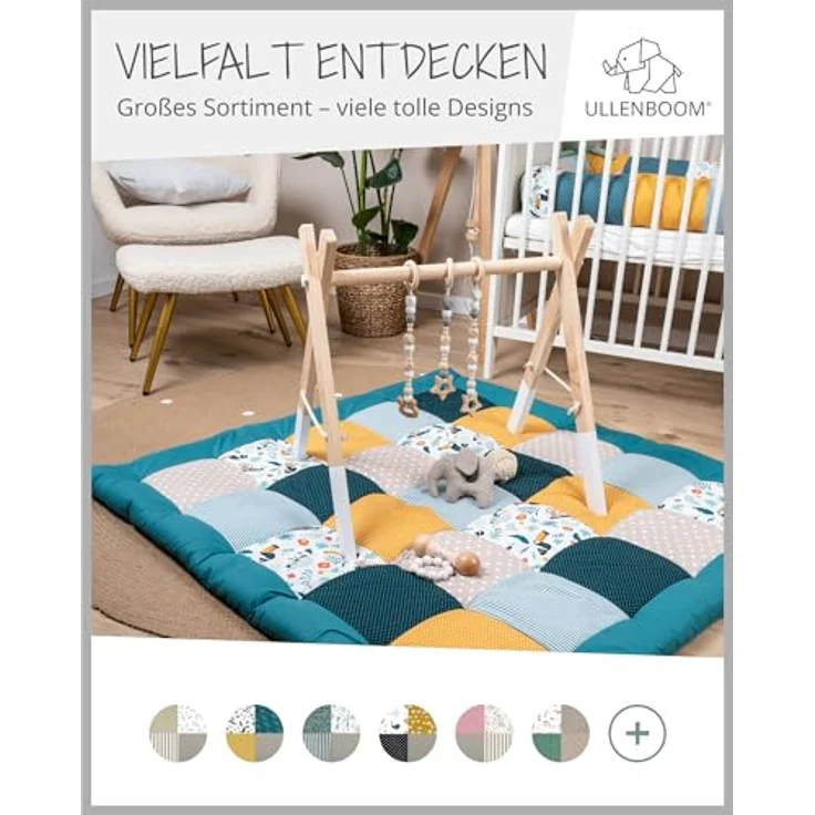 ULLENBOOM personalisierbare Krabbeldecke für Baby 140x140 cm - Dick & weich | Perfekt als Geschenk, Außenmaterial: 100% Baumwolle, OEKO-TEX zertifiziert, Made in EU, Schadstoffgeprüft, waschbar – Bild 7
