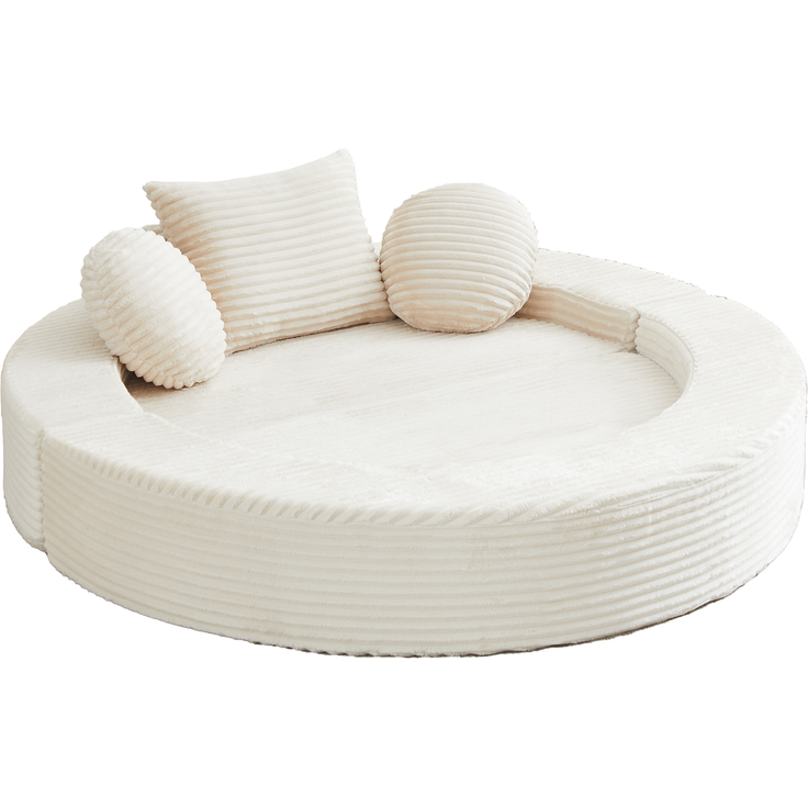 ZUBALIYA SchlafSofa mit USB - Anschluss, mit Schreibtisch, mit Cordbezug, mit Schaumstoffpolsterung, für Wohnzimmer und Apartments – Bild 10