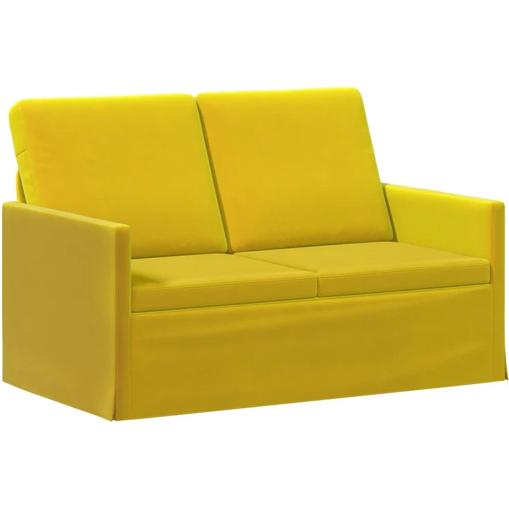 vidaXL 2-Sitzer Sofa Gelb 130 x 81 x 82 cm Samt (V) 42041061 – Bild 1