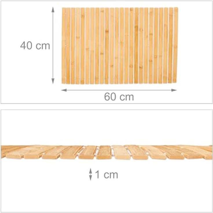Badvorleger aus Bambus 60x40 cm – Bild 5