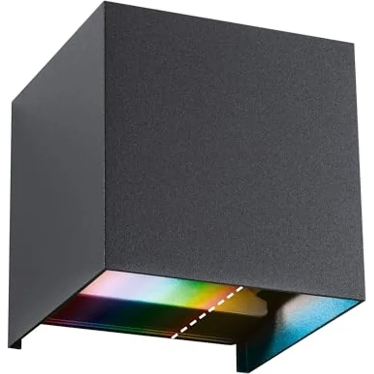 Paulmann 94847 LED Außenwandleuchte Cybo Zigbee RGBW 100x100mm