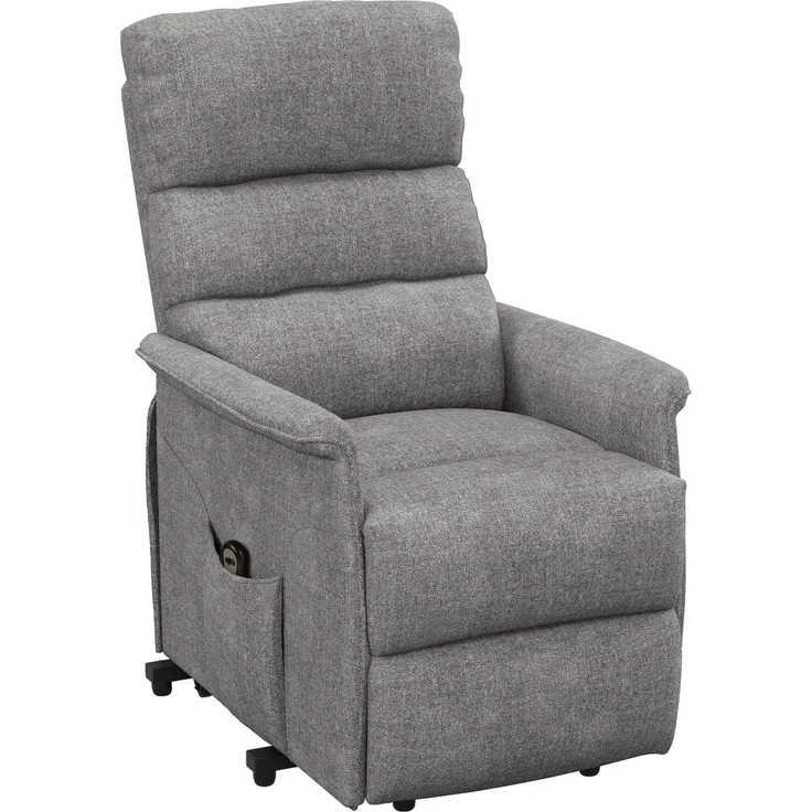 Wohnora-Relaxsessel mit Aufstehhilfe, verstellbare Rückenlehne/Fußstütze, bis 120 kg, 66 x 90 x 96 cm, Grau,H 960cm x T 660cm x B 900cm – Bild 1