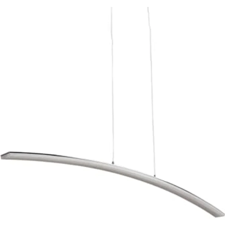 Lucande LED-Pendelleuchte Lorian, 99 cm, chrom mit satinierter Diffusor für gleichmäßige Lichtverteilung – Bild 1