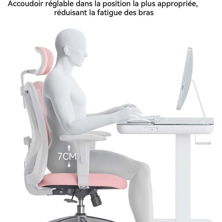 Ergonomischer Bürostuhl SIHOO M18 mit Kopfstütze und – Bild 5