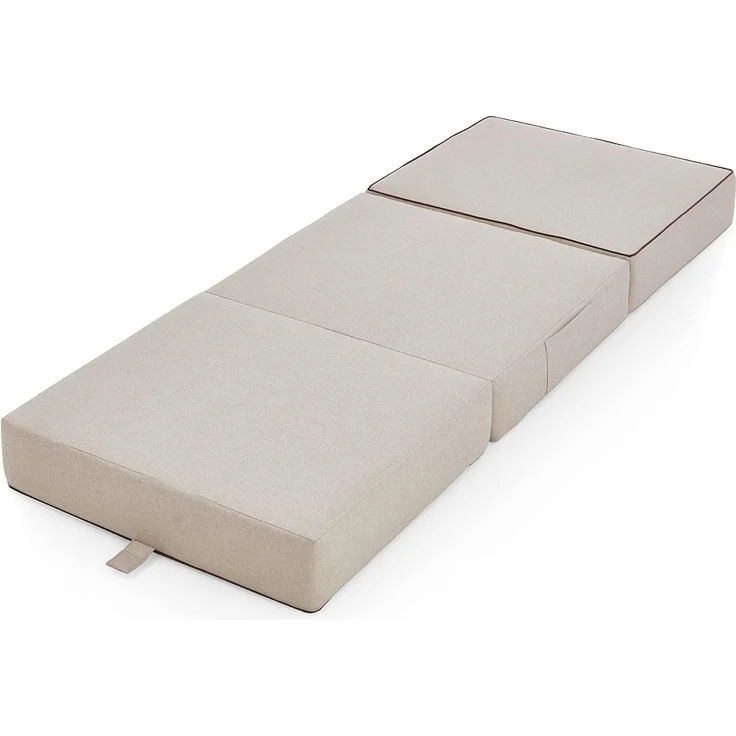 ATLANTIC home collection Falthocker Larry, 75/195/15 cm, Creme – Bild 4