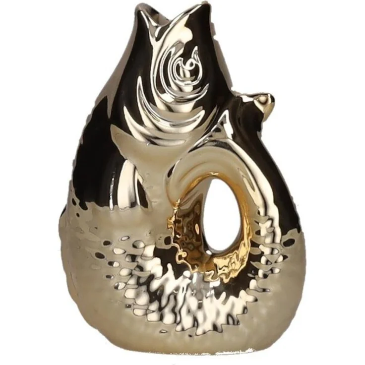 Gift Company Monsieur Carafon Fisch Vase XS gold 0,2 Liter – Bild 1