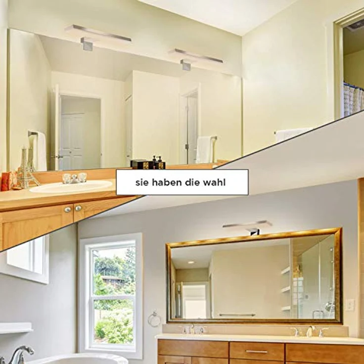 Aourow LED Spiegellampe Badezimmer Spiegelleuchte 5W 300mm 500lm IP44 Badleuchte Neutralweiß 4000k,Spiegellampen Spiegel Badezimmerschrank 230V,LED Badspiegelleuchten Badezimmerspiegel(kein Schalter) – Bild 6