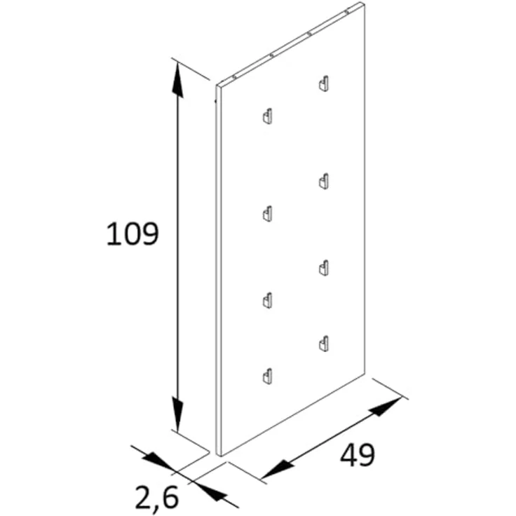Lomadox Garderobenpaneel ALTAMURA-80, erweiterbare Kleiderhaken Garderobe modern in beige – Bild 3