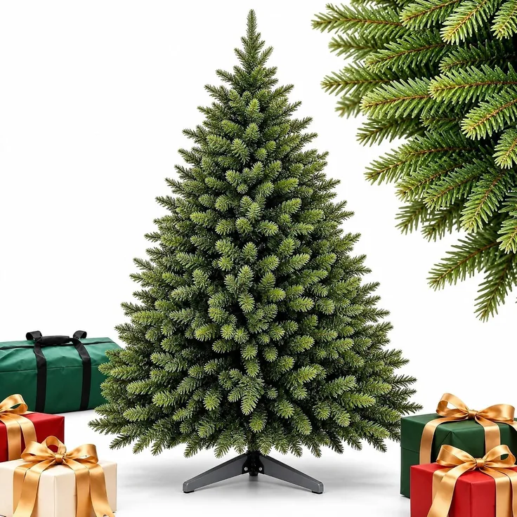 Relaxdays Künstlicher Weihnachtsbaum Nordmanntanne
