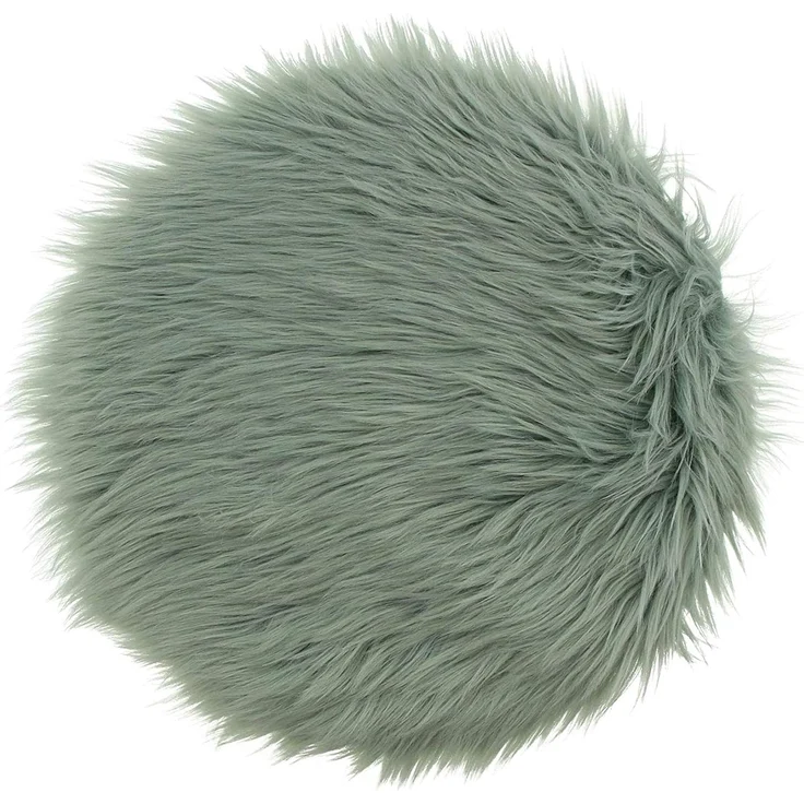 Sitzkissen "Aqua" Ø 35 cm, Dekofell, Kunstfell, Stuhlkissen – Bild 3