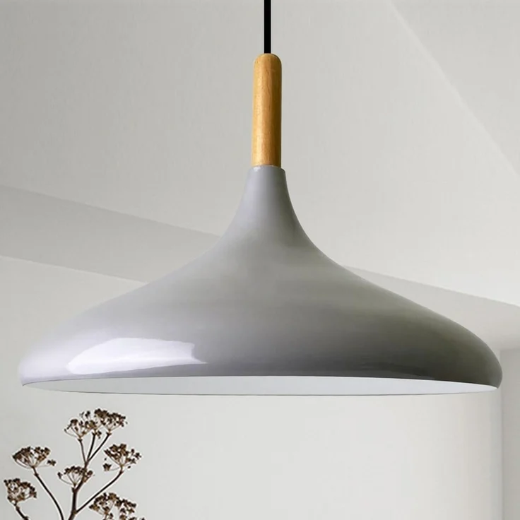 Bamyum Pendelleuchte Bamyum Pendelleuchte I Champion I Ø35 cm Holz-Metall E27 Moderne Lampe, ohne Leuchtmittel – Bild 2