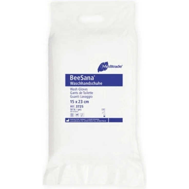 MediTrade Einmal-Waschhandschuh Meditrade Waschhandschuh, Molton 80 g – Bild 2