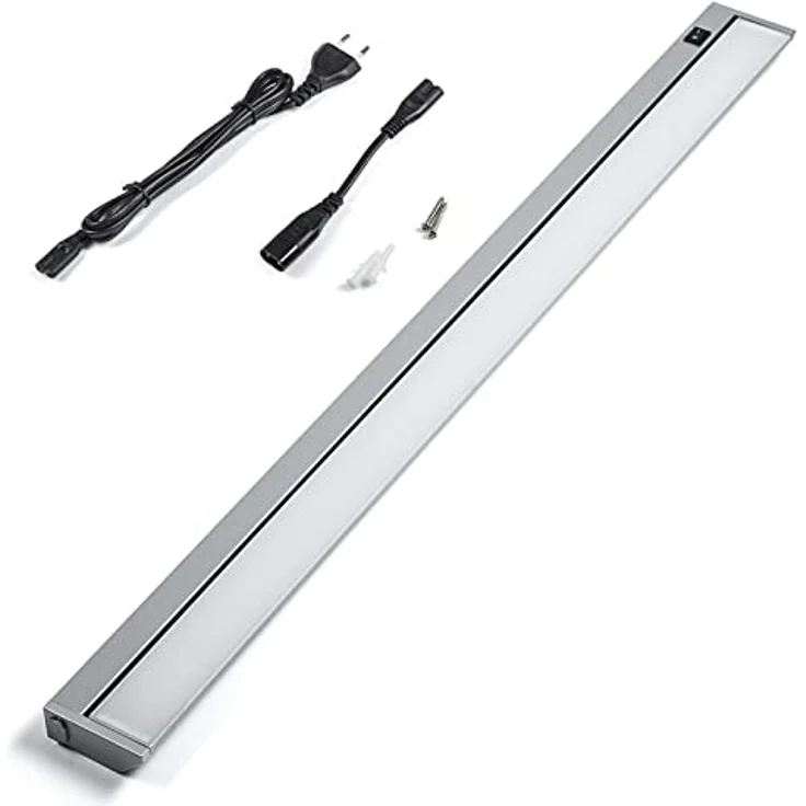 SO-TECH® LED Unterbauleuchte Alessia, schwenkbare Anbauleuchte mit diffuser Scheibe und Schalter, 10W, 580 mm, Verbindungskabel inklusive – Bild 3