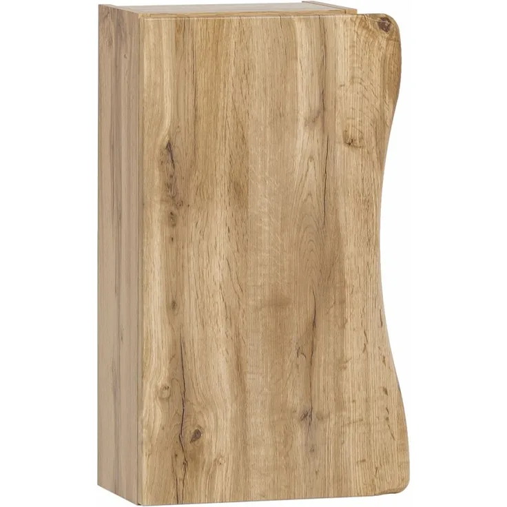 Badezimmer Hängeschrank 30 cm KAHLA-03 mit Baumkantenoptik in Wotan Eiche Nb, B/H/T: ca. 37,5/64/20 cm