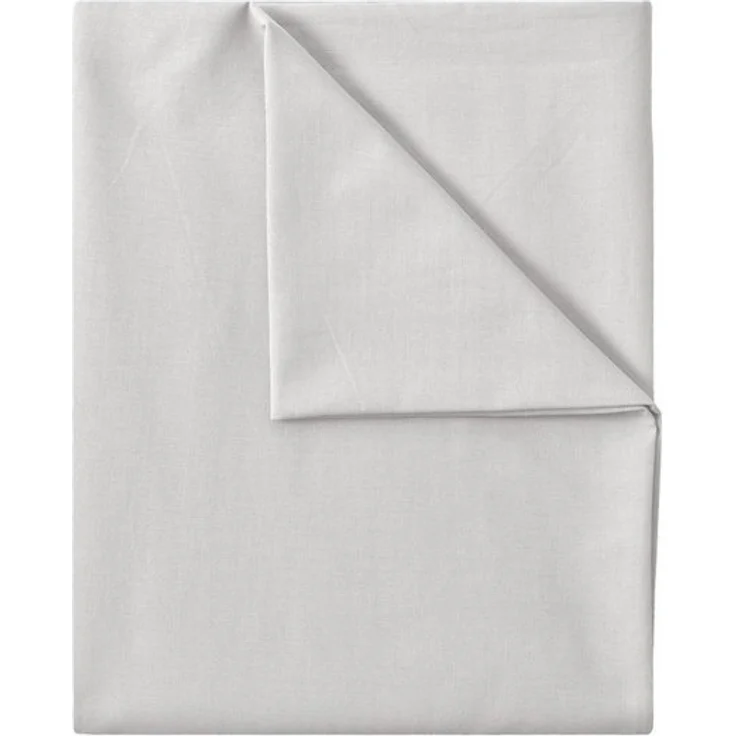 GREEN MARK Textilien Betttuch gewebtes Leintuch Betttuch, 100% Baumwolle, Gummizug: ohne, (1 Stück), weich und pflegeleicht, viele Variationen, 150x250 cm, Silber grau – Bild 3