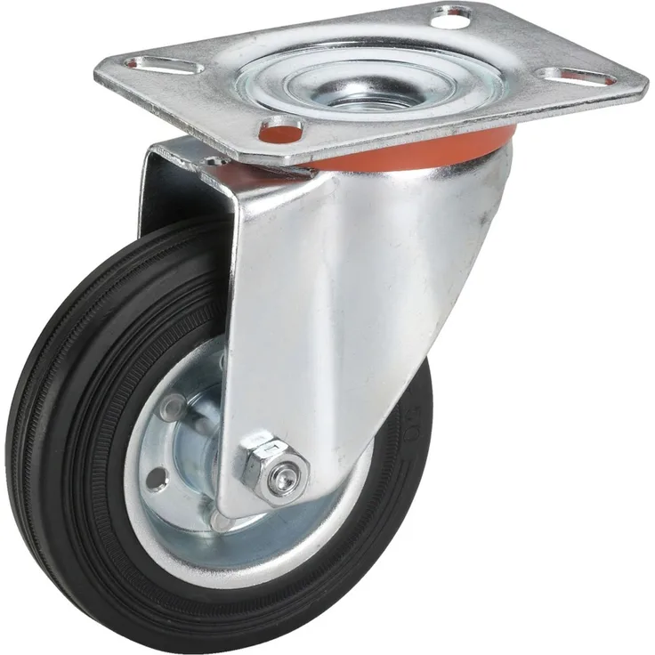 Lenkrolle mit Platte 80 x 25 mm, Tragkr. 50 kg