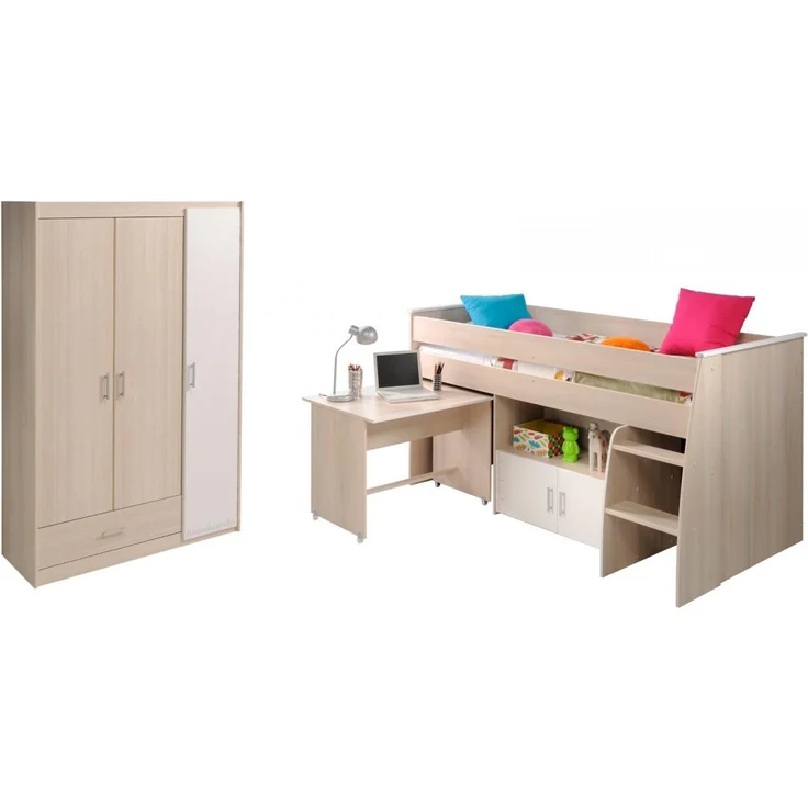 Parisot Kinderzimmer Charly in Akazie und weiß Jugendzimmer Set 2-tlg. – Bild 6